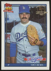 1991 Topps Desert Shield Tim Crews Los Angeles Dodgers #737 - Picture 1 of 2