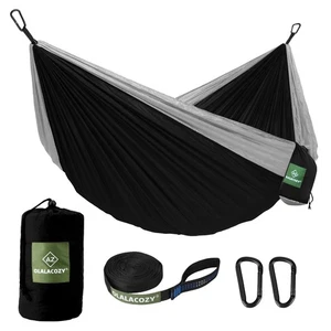 Camping Hammock,Camping Essentials,Lightweight Portable Double & Single Hammo... - Picture 1 of 6