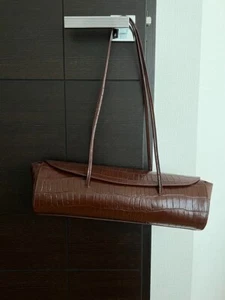 LITTLE LIFFNER One Croco Embossed CANNOLI Shoulder Bag Purse in Brown USED Japan - Bild 1 von 2