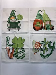 4pcs St. Patrick's Day Throw Pillow Cushion Covers Decorations 18 x 18 Inch New - Picture 1 of 9