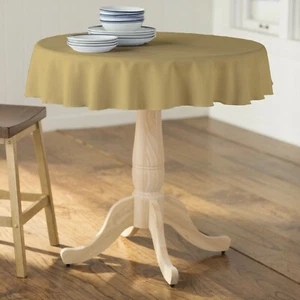 LA Linen Polyester Poplin Round Tablecloth, 51-Inches.  Made in USA - Picture 1 of 82