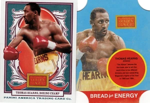 THOMAS HEARNS 2013 GOLDEN AGE SP WHITE BORDER PARALLEL 136 & BREAD FOR ENERGY 7 - Picture 1 of 2