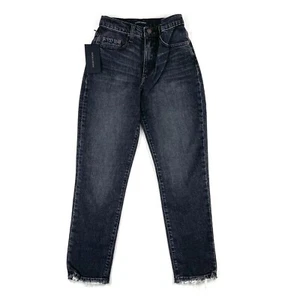 Nobody Denim Kennedy Jeans Womens Size 24 Char Black High Rise Frayed Hem New - Picture 1 of 8