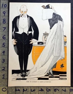 1921 ART DECO DAMEN MODE PARIS FRANZÖSISCH RENE VINCENT ILLUSTRATOR DRUCK FC5092 - Bild 1 von 1