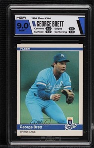 1984 Fleer George Brett #344 HGA 9 MINT HOF
