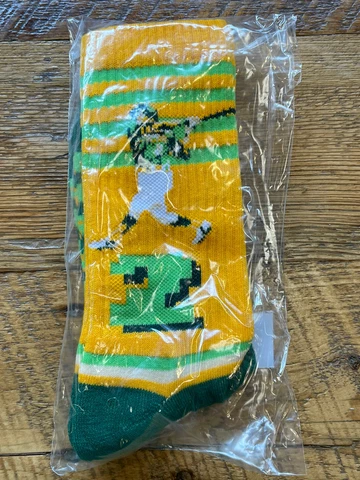 Khris Davis Oakland A’s Athletics SGA Socks Pair 2021 Kelly Green #2 Kids Adult Cover