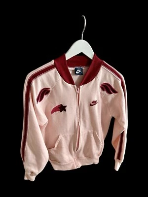 Vintage 80’s Nike Blue Tag Track Jacket French Terry Chainstitched Womens Small - Image 1 of 4