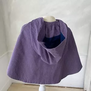 Antigua capa francesa púrpura con lino teñido azul índigo forrado mediados del siglo XIX T - Imagen 1 de 9