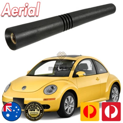 Antenna / Aerial Stubby Bee Sting for Volkswagen Beetle Black Flexi Rubber 9CM - Image 1 of 4