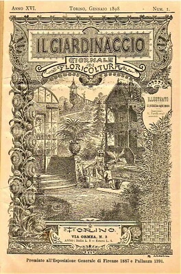 El Jardinería Giornale Por Floricultura Antiguo Volumen 2 Añadas Límite 1898-99 - Imagen 1 de 2