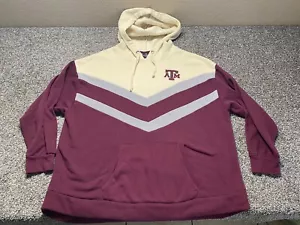 Texas A&M Aggies Hoodie Womens 3X Maroon White Extra Point Sweatshirt Colosseum - Picture 1 of 9