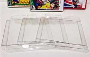 50 Box Protectors For NINTENDO 3DS Video Game Boxes Crystal Clear Cases Sleeves - Picture 1 of 11