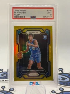 2023-24 Panini Prizm TRUE GOLD Prizm #146 Olivier-Maxence Prosper /10 RC PSA 9 - Picture 1 of 3