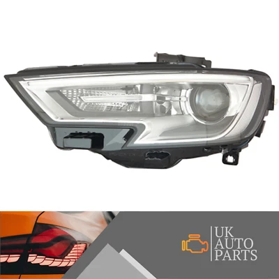 Xenon Headlight Audi A3 8V 2016-2020 LED DRL Lamp Passenger Side Left Hand - Image 1 of 4
