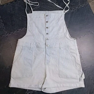 Celebrity Pink Shortalls Size XXXL NWT Lt. Blue White Stripe Faded - Picture 1 of 13