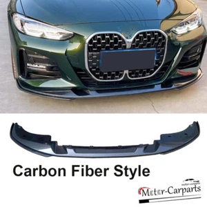 Fits 20-25 BMW 4 Series G22 G23 Front Bumper Lip Splitter Carbon Look 3D Style - Picture 1 of 2