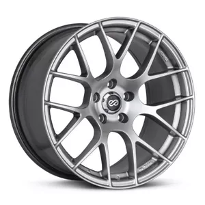 18x8 +35 Enkei RAIJIN 5x112 Hyper Silver Wheels (Set of 4) - Picture 1 of 2