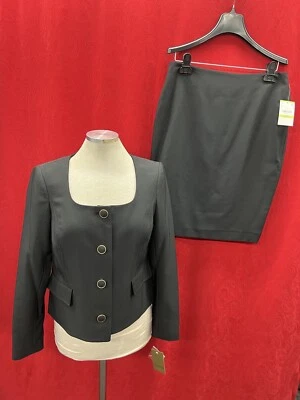 NIPON  BOTIQUE SUIT/SKIRT LENGTH 23"/LINED/RETAIL$320/SIZE 10/BLACK - Image 1 of 3
