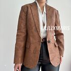 NEW Ralph Lauren Leather Jacket Womens 12 Brown Blazer 100% Leather Tan $795