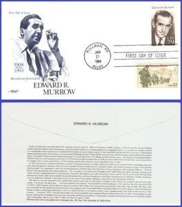 USA3 #2812 U/A ARTMASTER FDC Combo2  Edward R. Murrow - Imagen 1 de 1