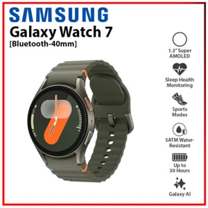 NEW Samsung Galaxy Watch7 40mm GREEN (L300) Bluetooth GPS Android Smartwatch - Picture 1 of 7