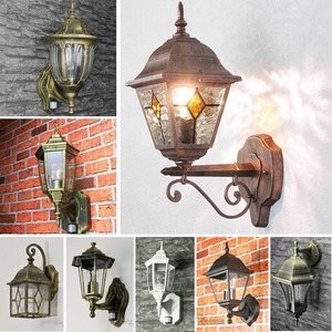 Rustikale Außenleuchte IP44 E27 Bewegungsmelder Außenwandleuchte Laterne Antik