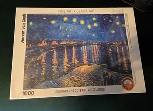 Rompecabezas Eurographics 1000 piezas - Vincent Van Gogh's La noche estrellada sobre el Ródano - Imagen 1 de 1