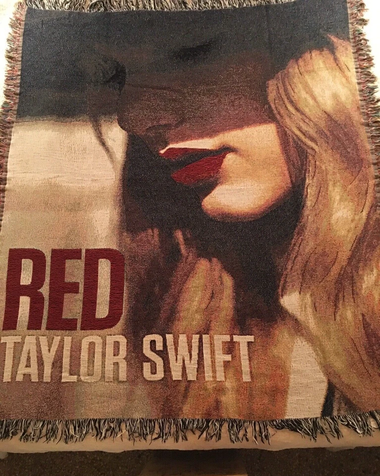 "Cubierta de álbum Taylor Swift roja de gira de conciertos tapiz manta tejida 50"" X 60""" Foto 1 de 4