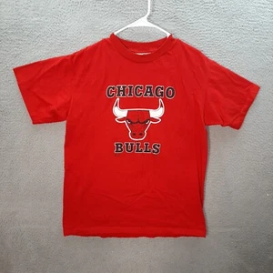 Vintage Chicago Bulls Shirt Adult Large Red 1990s NBA Spectator Sportswear Tee - Picture 1 of 8