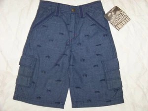 Boys Kapital K Cargo Short - Size 7 - New with Tags - Vehicle designs - Picture 1 of 7