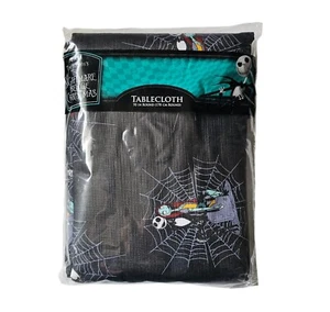 Disney Jack Skellington Nightmare Before Christmas Vinyl Tablecloth 70" Round - Picture 1 of 2