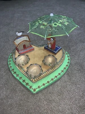 Exhibición Desi Boda/Shagun Mehendi Thaal, India, Paquistaní, Bengalí, Shaadi Foto 1 de 4