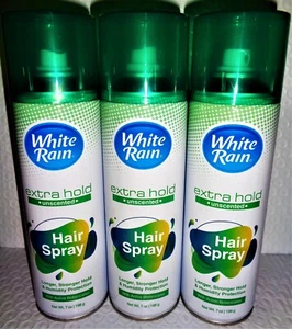 White Rain Aerosol Hairspray Unscented Extra Hold Lot of 1 to 6 (7 Oz/ 198g ) # - Picture 1 of 7