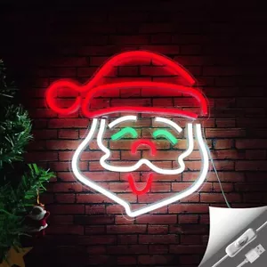Santa Claus Christmas LED Neon Signs For Window Display Christmas Holiday Decor - Picture 1 of 10