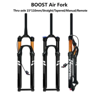 MTB Air Suspension Fork 26 27.5 29Inch Rebound Adjustable Thru Axle Boost Fork - Picture 1 of 48
