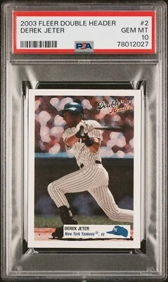 2003 Fleer Double Header Derek Jeter #2 PSA 10 GEM MINT New York Yankees LOW POP - Image 1 of 2