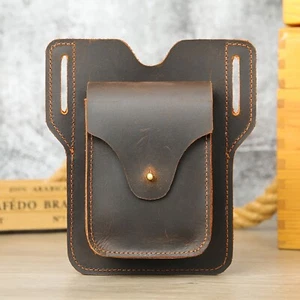Herren Leder Gürteltasche EDC Werkzeugholster Handytasche Vintage - Bild 1 von 21