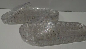NEW Women's Wild Diva Lounge Shoes Slides Clear Jelly Inside Glitter Size 6 - Picture 1 of 5