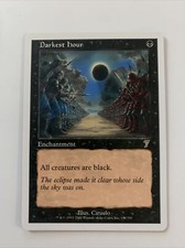 7th Edition Darkest Hour Black rare UnPlayed! UP NM Mtg Magic Card