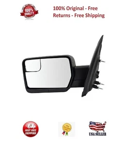 Power Mirror Textured Left Side Driver BLK Fit 2011-2014 Ford F150 Plastic - Picture 1 of 4