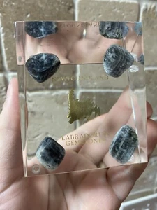 Labradorite Gemstone one-of-only-a-few New Foundland souvenir paper weight - Picture 1 of 4