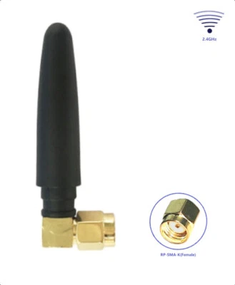2.4G 2dBi Wifi Omni-direction Antenna RP-SMA Femal(weiblich) Right-Angle 90° - Bild 1 von 3