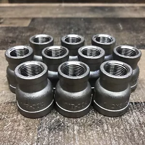 1/2” X 3/8” NPT Female Coupling 304 Stainless Coupler *Lot Of 10* Unused Surplus - Picture 1 of 9