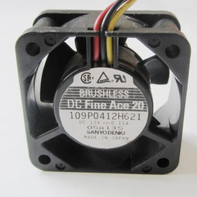 1pc SANYO 109P0412H621 DC Fine Ace Fan 40x40x20mm 40mm 4020 12V 0.11A 3pin - Image 1 of 2