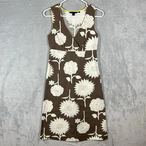 Boden Women's Midi Dress 8 Brown 100% Cotton Tank Dress - Picture 1 of 9
