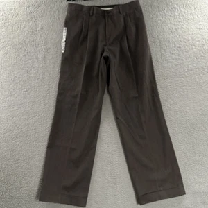 Pantalone uomo Eddie Bauer marrone taglia 34x32 plissettato con polsini misto cotone - Foto 1 di 16