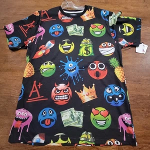 Camiseta Contender NYC Emoji Dinero Gráfico Talla L Negra Multicolor Divertida Nueva con Etiquetas - Imagen 1 de 9