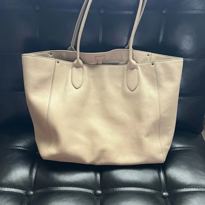 Frye Olivia Tote Women's Leather Shoulder Bag Handbag Purse Beige Neutral EUC - Image 1 of 4