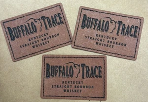 3 Buffalo Trace Leatherette Patches - For DIY Apparel - Built-in Adhesive - Picture 1 of 2