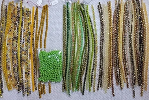 BD-2515-4mm Beads 4mm Firepolish Bundle Golds Yellows Greens - Picture 1 of 7